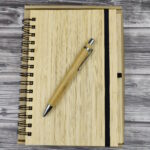 BD1 – Bamboo Notebook with Bamboo Pen in Kraft Box – A5 Size