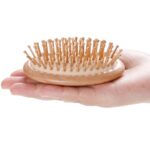 H3 Wooden Scalp Massager Wooden Hair Brush – Anti-Static Air Cushion Mini Hairbrush without Handle